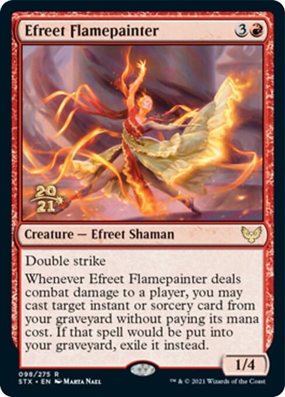 Efreet Flamepainter [Strixhaven: School of Mages Prerelease Promos] | Yard's Games Ltd