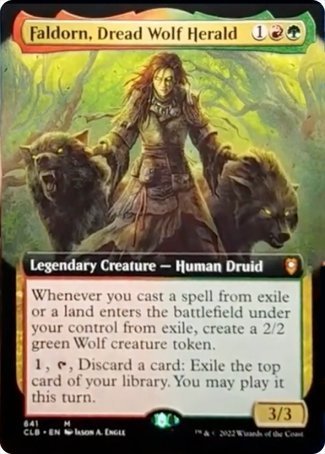 Faldorn, Dread Wolf Herald (Extended Art) [Commander Legends: Battle for Baldur's Gate] | Yard's Games Ltd