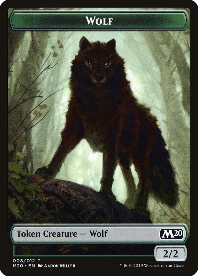 Wolf Token [Core Set 2020 Tokens] | Yard's Games Ltd