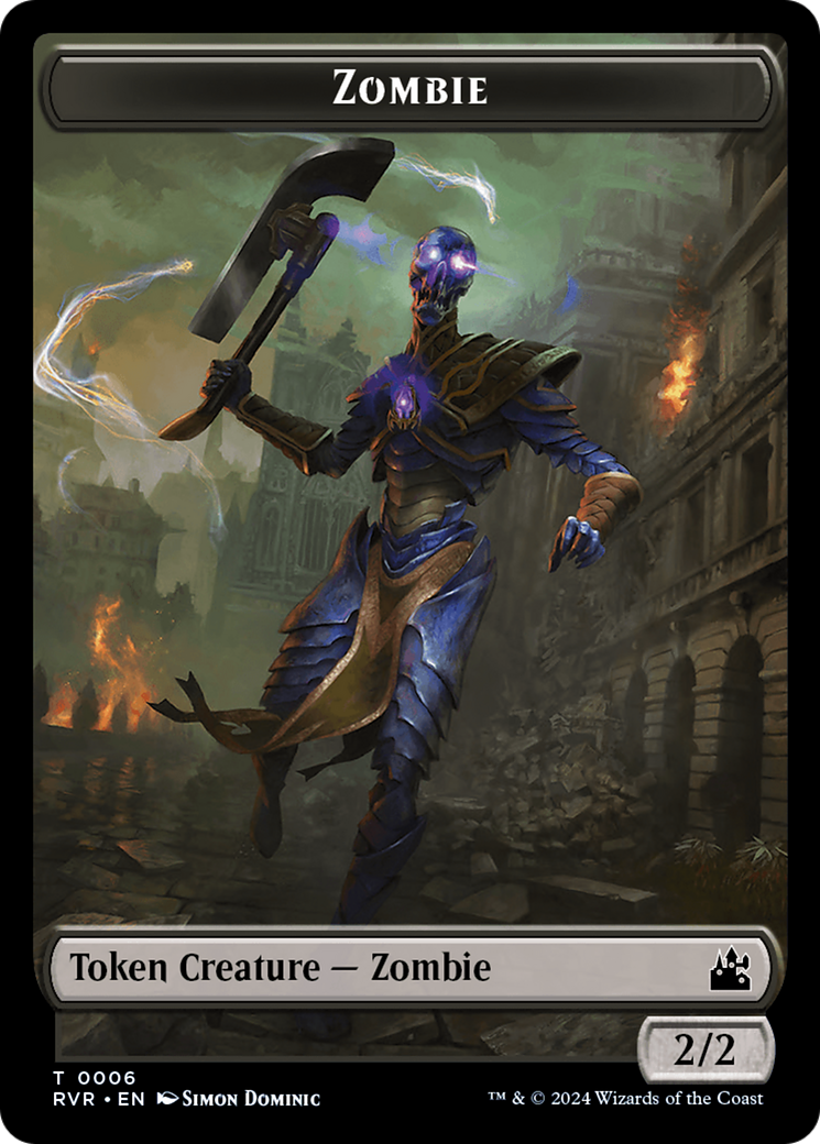 Goblin (0008) // Zombie Double-Sided Token [Ravnica Remastered Tokens] | Yard's Games Ltd