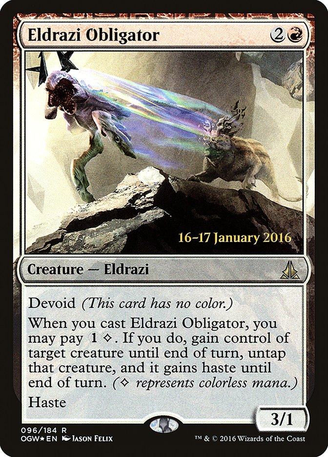 Eldrazi Obligator [Oath of the Gatewatch Prerelease Promos] | Yard's Games Ltd