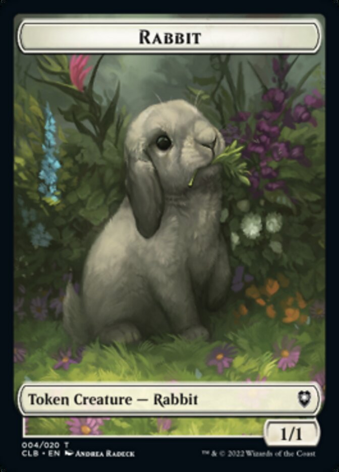 Rabbit Token [Commander Legends: Battle for Baldur's Gate Tokens] | Yard's Games Ltd