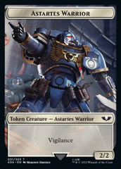 Astartes Warrior // Clue Double-Sided Token (Surge Foil) [Warhammer 40,000 Tokens] | Yard's Games Ltd