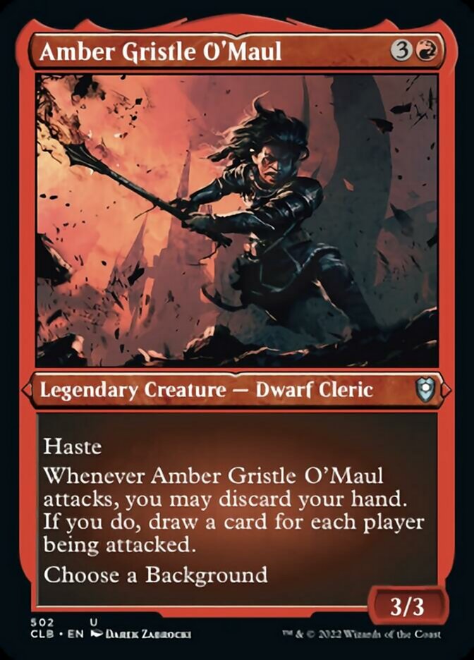 Amber Gristle O'Maul (Foil Etched) [Commander Legends: Battle for Baldur's Gate] | Yard's Games Ltd