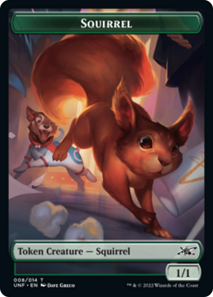 Squirrel // Food (010) Double-Sided Token [Unfinity Tokens] | Yard's Games Ltd