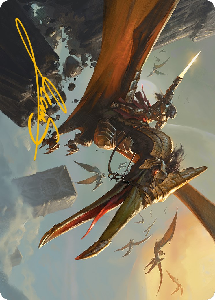 Skyhunter Strike Force Art Card (Gold-Stamped Signature) [Phyrexia: All Will Be One Art Series] | Yard's Games Ltd