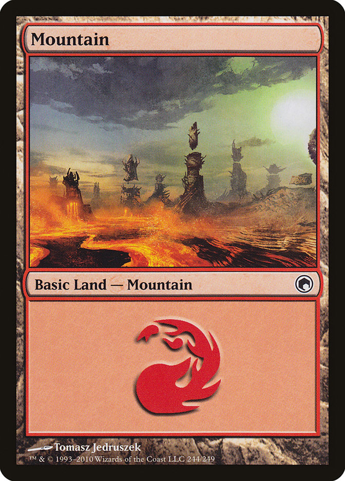 Mountain (244) [Scars of Mirrodin] | Yard's Games Ltd