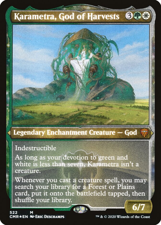 Karametra, God of Harvests (Etched) [Commander Legends] | Yard's Games Ltd