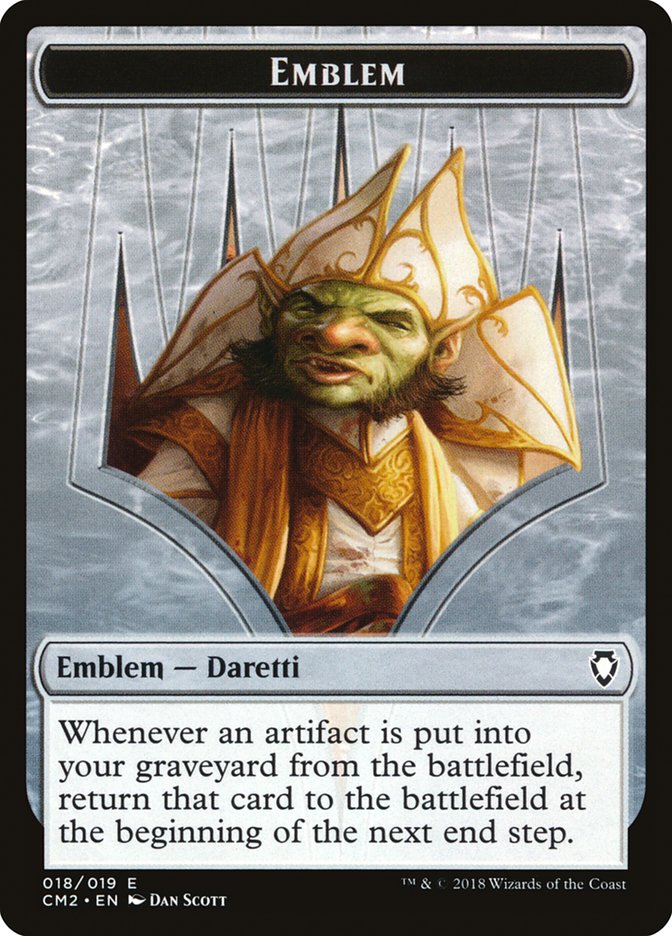 Daretti, Scrap Savant Emblem [Commander Anthology Volume II Tokens] | Yard's Games Ltd