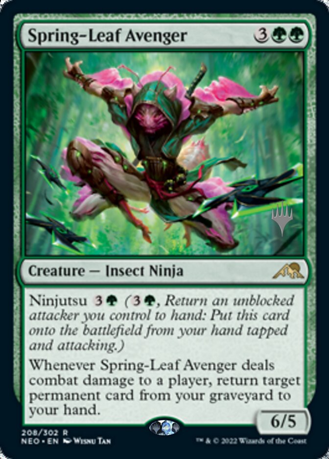 Spring-Leaf Avenger (Promo Pack) [Kamigawa: Neon Dynasty Promos] | Yard's Games Ltd