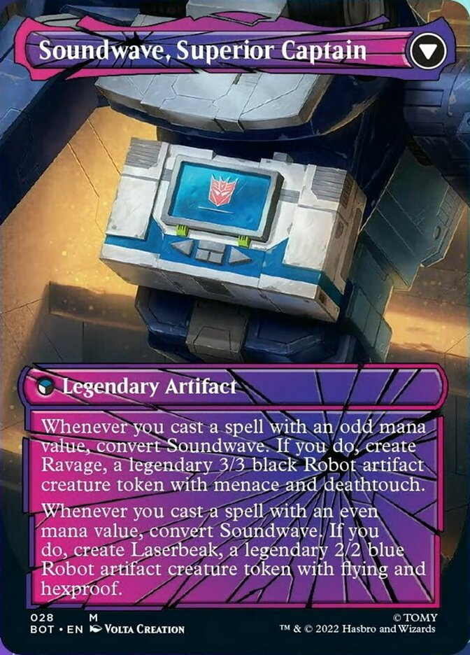 Soundwave, Sonic Spy // Soundwave, Superior Captain (Shattered Glass) [Transformers] | Yard's Games Ltd