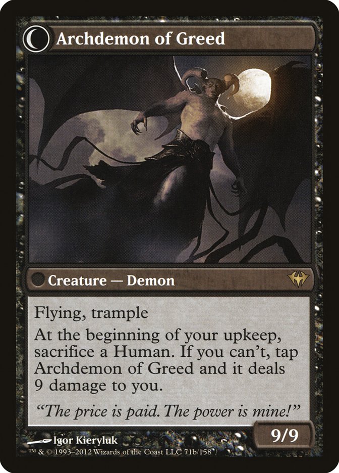 Ravenous Demon // Archdemon of Greed [Dark Ascension] | Yard's Games Ltd