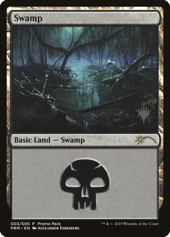 Swamp (3) [Core Set 2020 Promo Pack] | Yard's Games Ltd