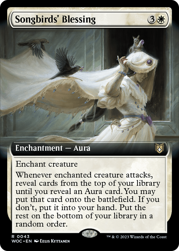 Songbirds' Blessing (Extended Art) [Wilds of Eldraine Commander] | Yard's Games Ltd