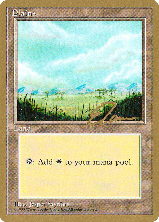 Plains (et365) (Eric Tam) [Pro Tour Collector Set] | Yard's Games Ltd