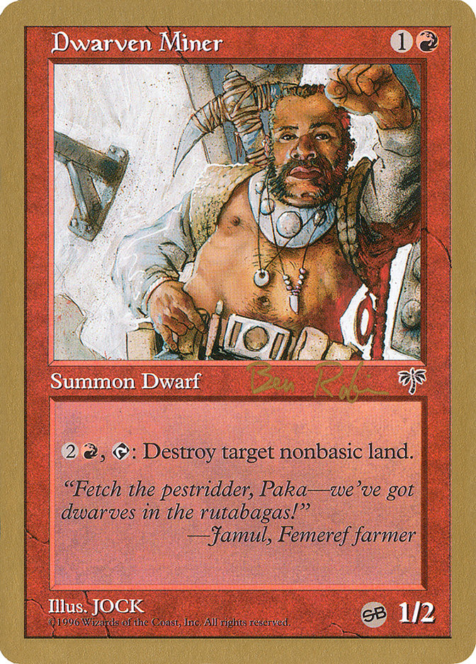 Dwarven Miner (Ben Rubin) (SB) [World Championship Decks 1998] | Yard's Games Ltd