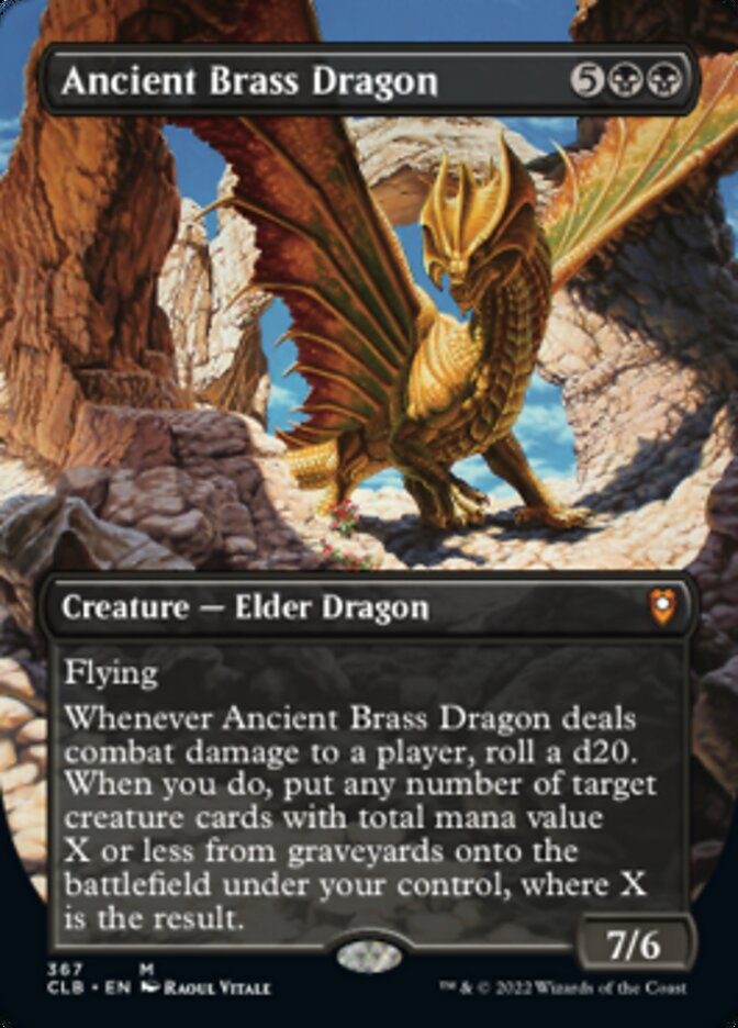 Ancient Brass Dragon (Borderless Alternate Art) [Commander Legends: Battle for Baldur's Gate] | Yard's Games Ltd