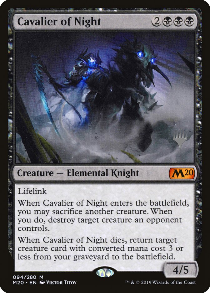 Cavalier of Night (Promo Pack) [Core Set 2020 Promos] | Yard's Games Ltd