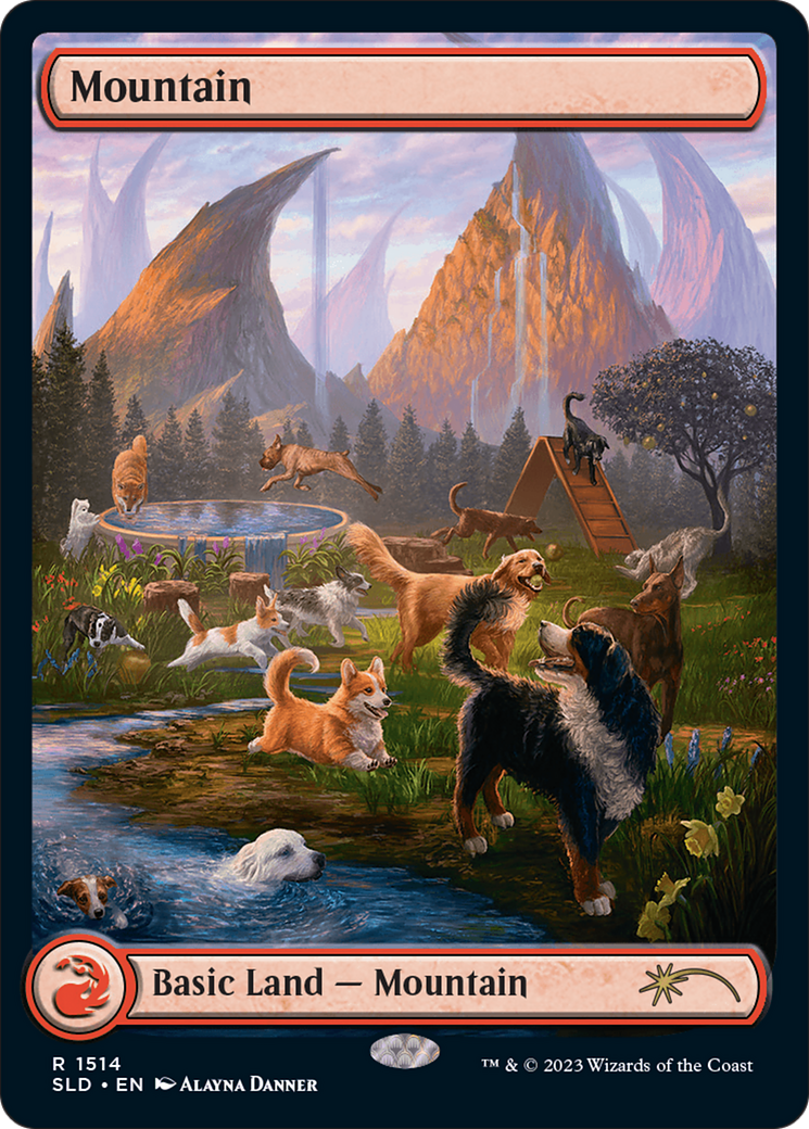 Mountain (1514) [Secret Lair Commander Deck: Raining Cats and Dogs] | Yard's Games Ltd