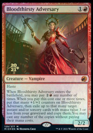 Bloodthirsty Adversary [Innistrad: Midnight Hunt Prerelease Promos] | Yard's Games Ltd