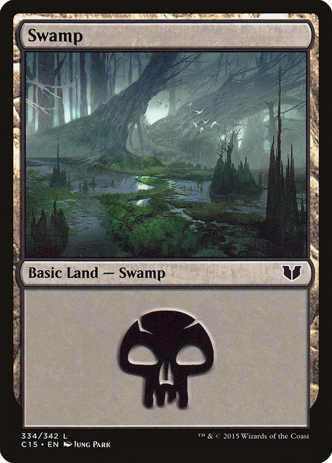 Swamp (334) [Commander 2015] | Yard's Games Ltd