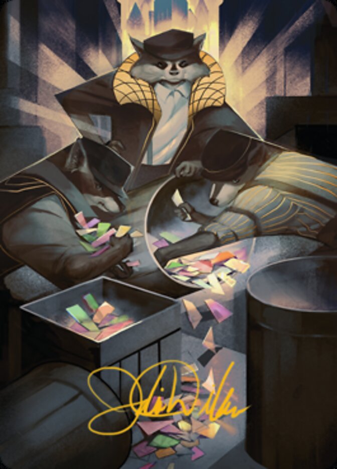 Masked Bandits Art Card (Gold-Stamped Signature) [Streets of New Capenna Art Series] | Yard's Games Ltd