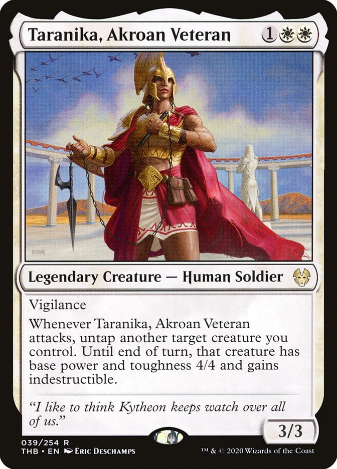 Taranika, Akroan Veteran [Theros Beyond Death] | Yard's Games Ltd