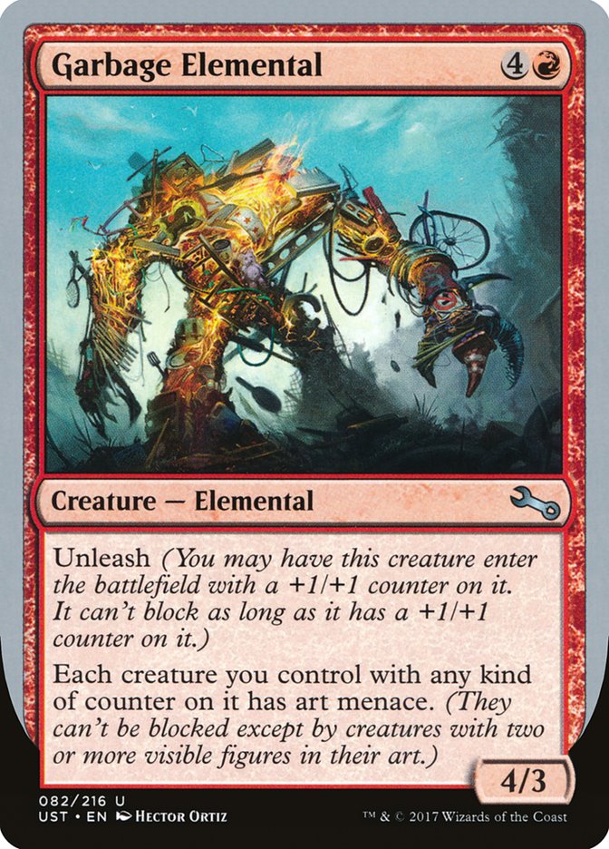 Garbage Elemental (4/3 Creature) [Unstable] | Yard's Games Ltd