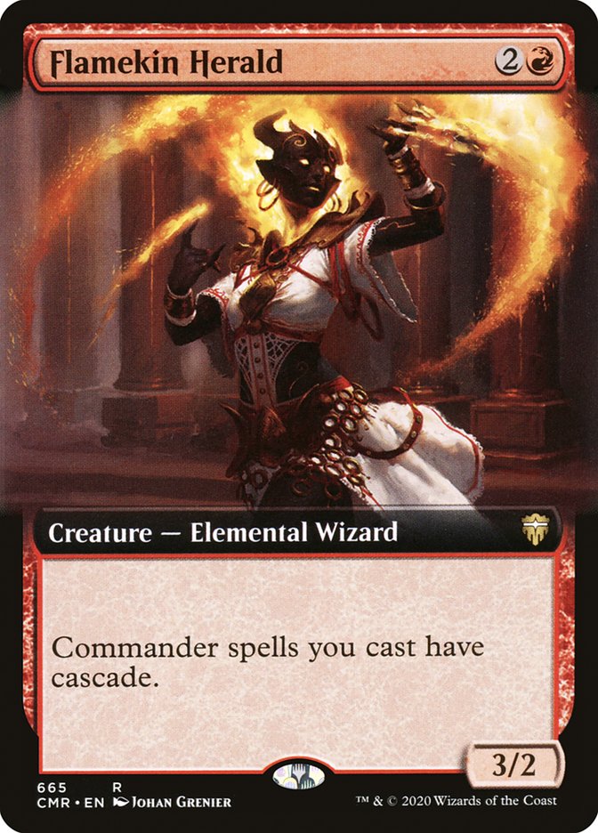 Flamekin Herald (Extended Art) [Commander Legends] | Yard's Games Ltd