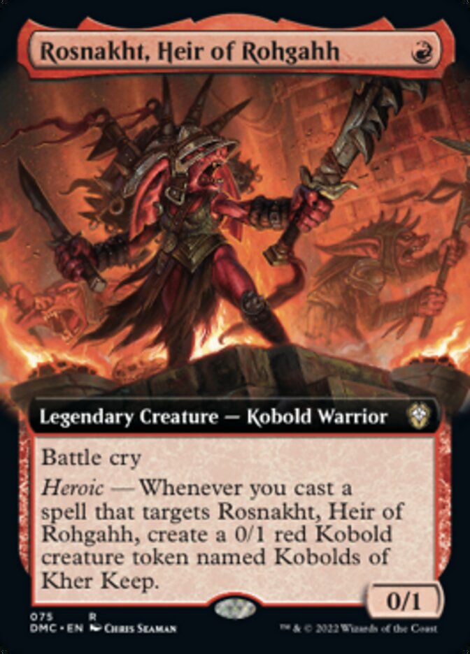 Rosnakht, Heir of Rohgahh (Extended Art) [Dominaria United Commander] | Yard's Games Ltd