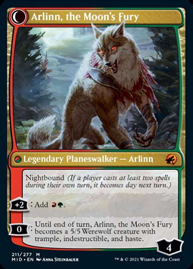 Arlinn, the Pack's Hope // Arlinn, the Moon's Fury [Innistrad: Midnight Hunt] | Yard's Games Ltd