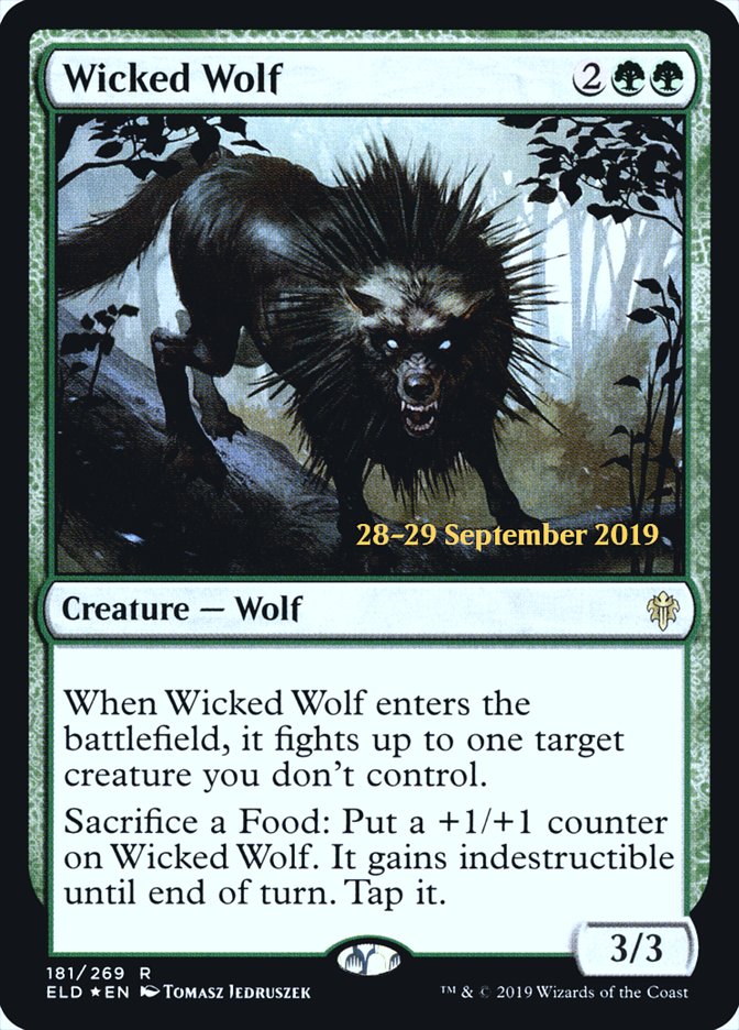 Wicked Wolf [Throne of Eldraine Prerelease Promos] | Yard's Games Ltd