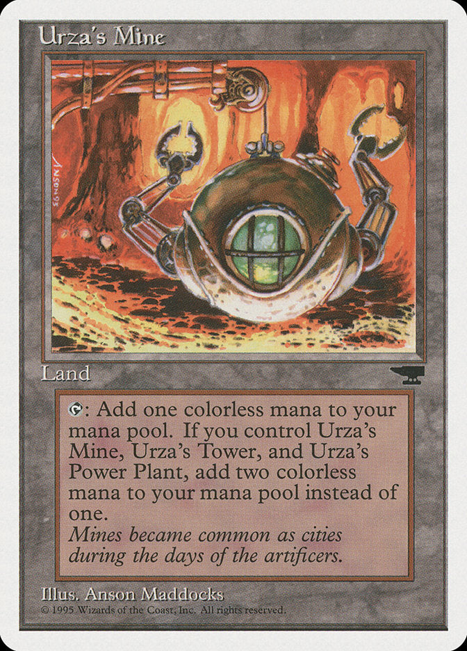 Urza's Mine (Orange Background) [Chronicles] | Yard's Games Ltd