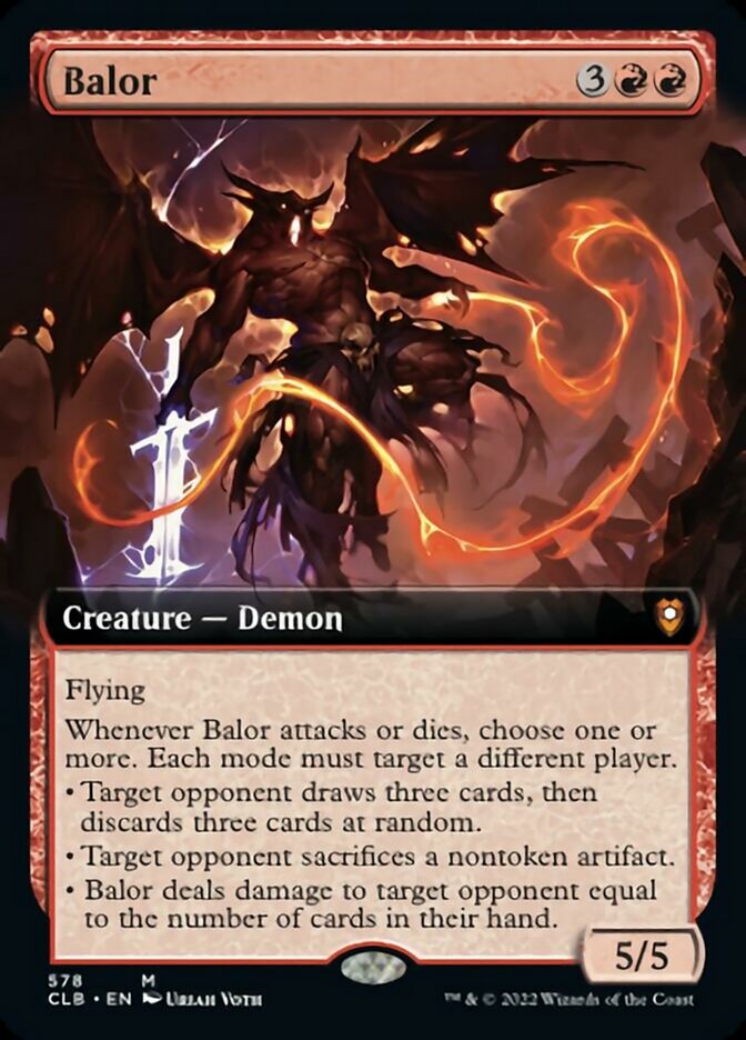 Balor (Extended Art) [Commander Legends: Battle for Baldur's Gate] | Yard's Games Ltd