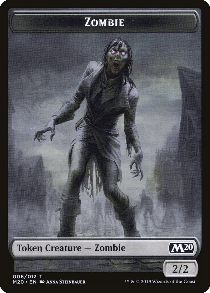 Dragon (001) // Zombie Double-Sided Token [Game Night 2019 Tokens] | Yard's Games Ltd