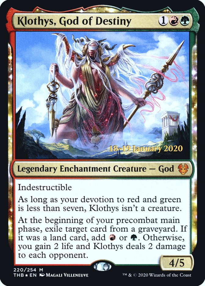 Klothys, God of Destiny [Theros Beyond Death Prerelease Promos] | Yard's Games Ltd