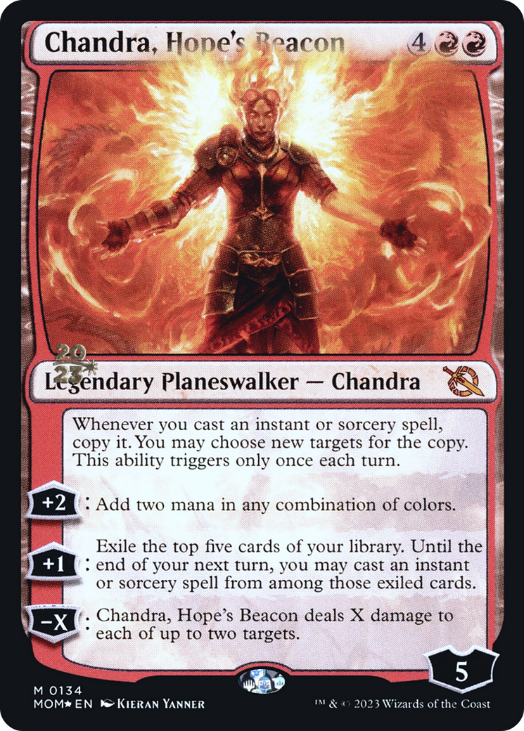 Chandra, Hope's Beacon [March of the Machine Prerelease Promos] | Yard's Games Ltd