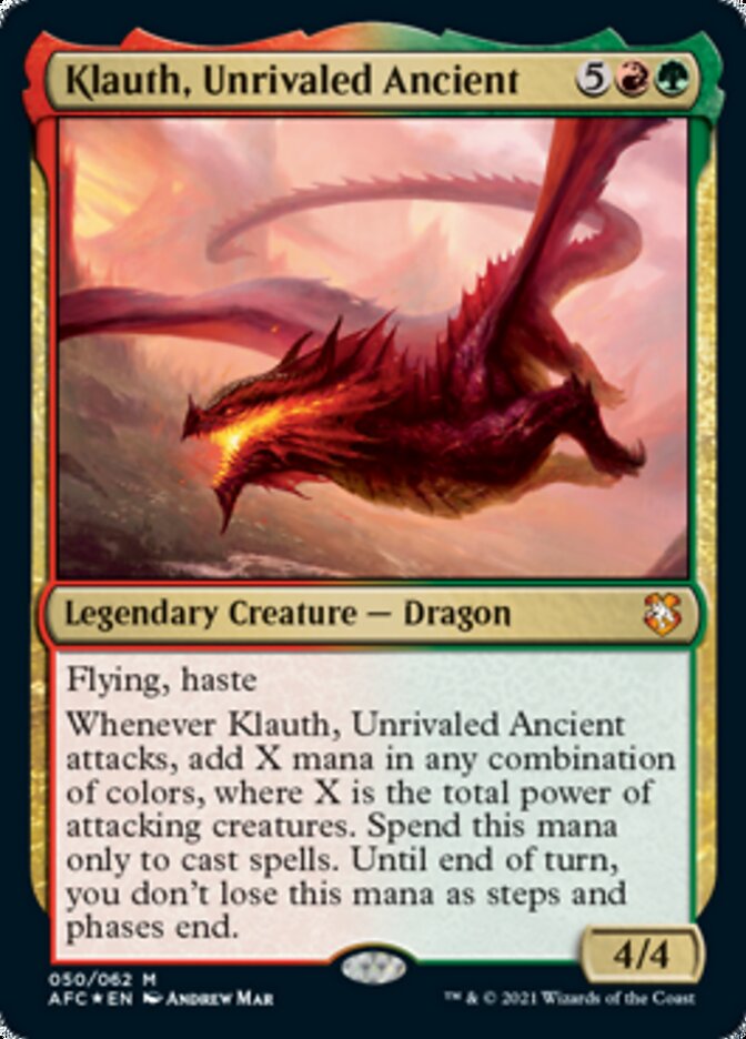 Klauth, Unrivaled Ancient [Dungeons & Dragons: Adventures in the Forgotten Realms Commander] | Yard's Games Ltd