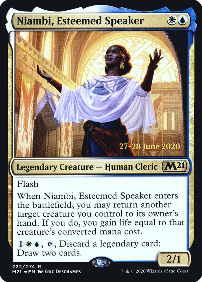 Niambi, Esteemed Speaker [Core Set 2021 Prerelease Promos] | Yard's Games Ltd