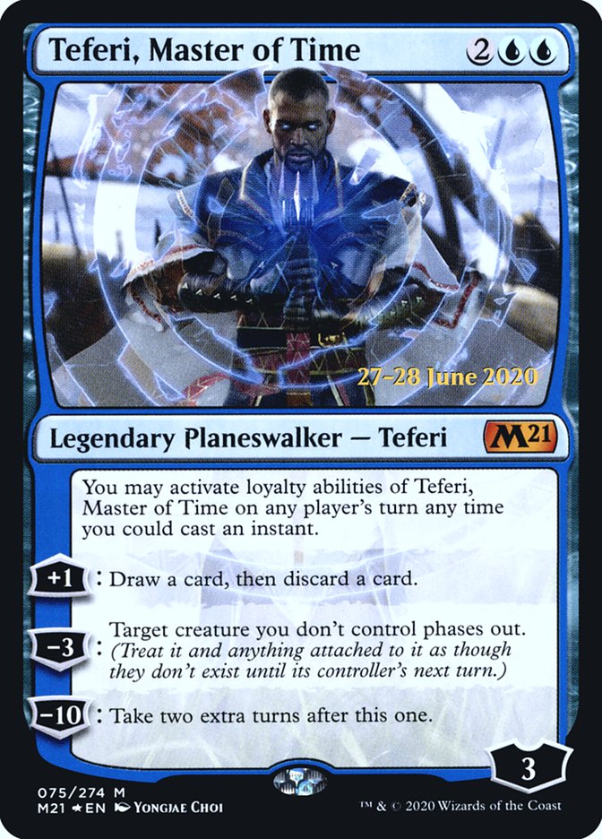 Teferi, Master of Time (75) [Core Set 2021 Prerelease Promos] | Yard's Games Ltd