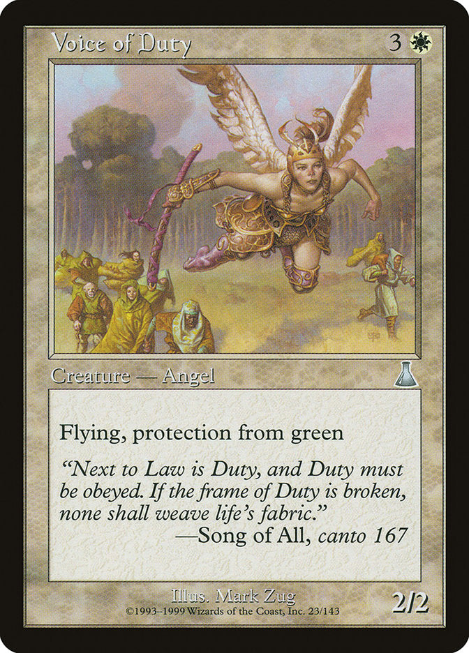 Voice of Duty [Urza's Destiny] | Yard's Games Ltd