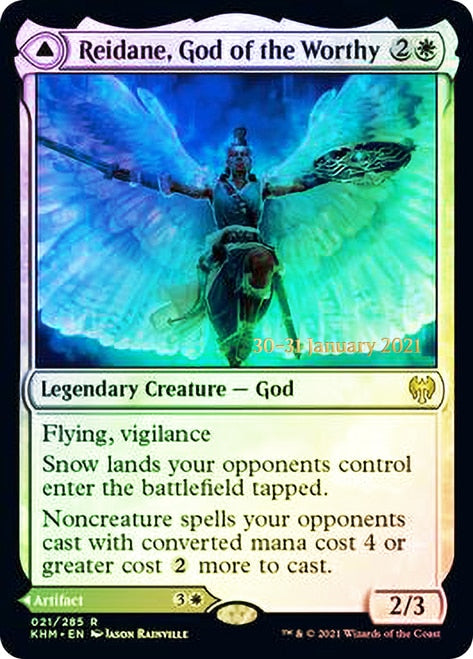 Reidane, God of the Worthy // Valkmira, Protector's Shield [Kaldheim Prerelease Promos] | Yard's Games Ltd