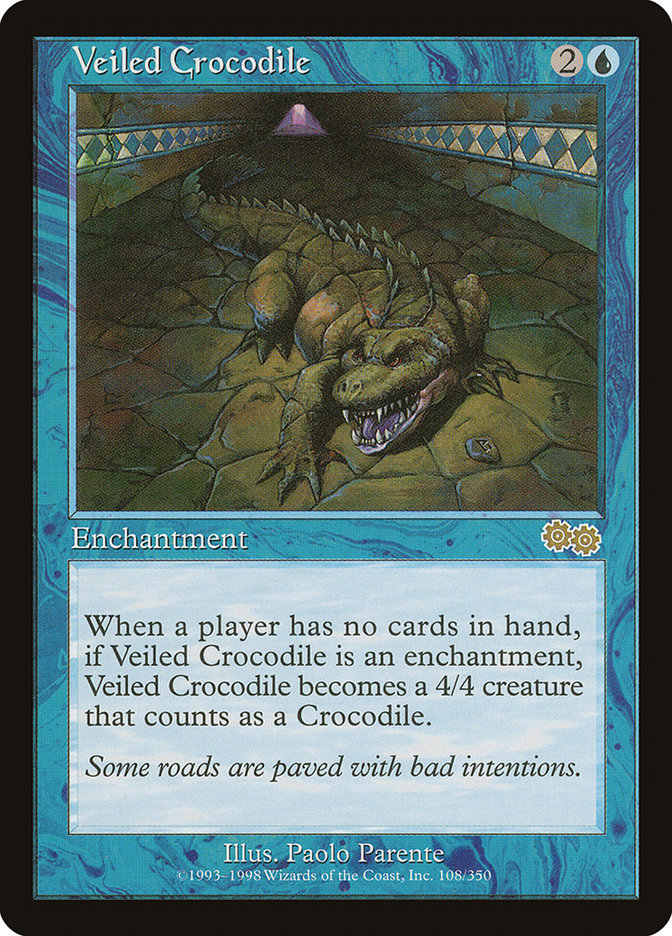 Veiled Crocodile [Urza's Saga] | Yard's Games Ltd