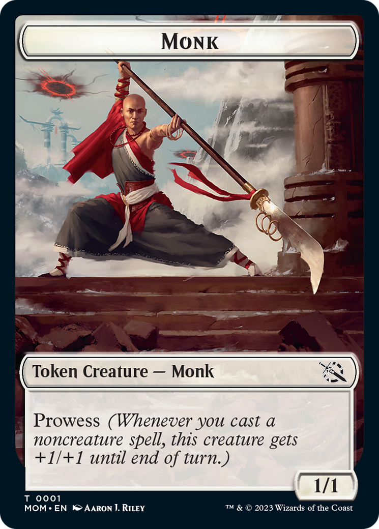 Monk // Knight Double-Sided Token [March of the Machine Tokens] | Yard's Games Ltd