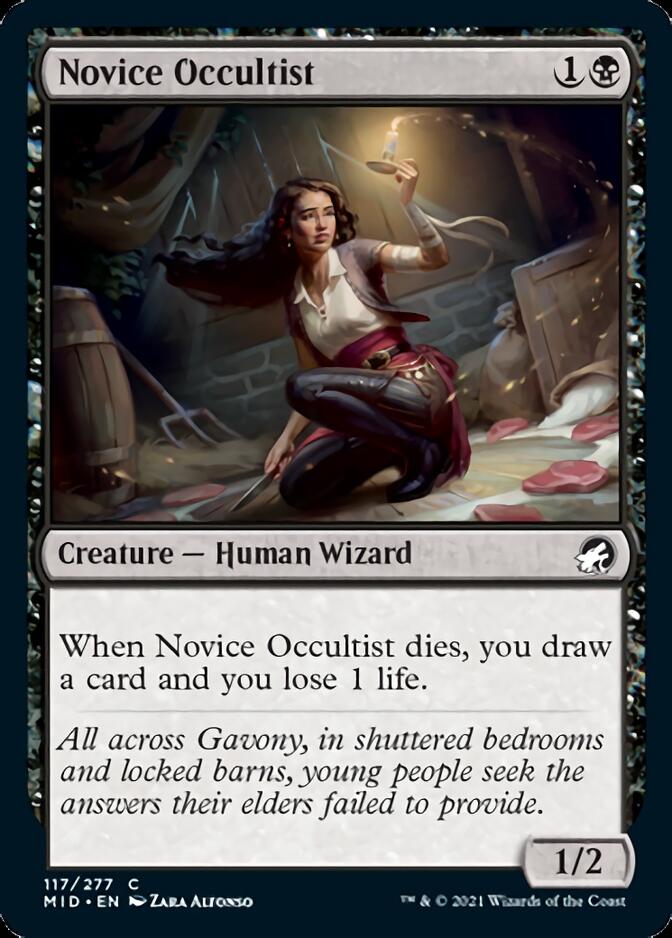 Novice Occultist [Innistrad: Midnight Hunt] | Yard's Games Ltd