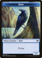 Human Warrior // Bird Double-Sided Token [Kaldheim Tokens] | Yard's Games Ltd