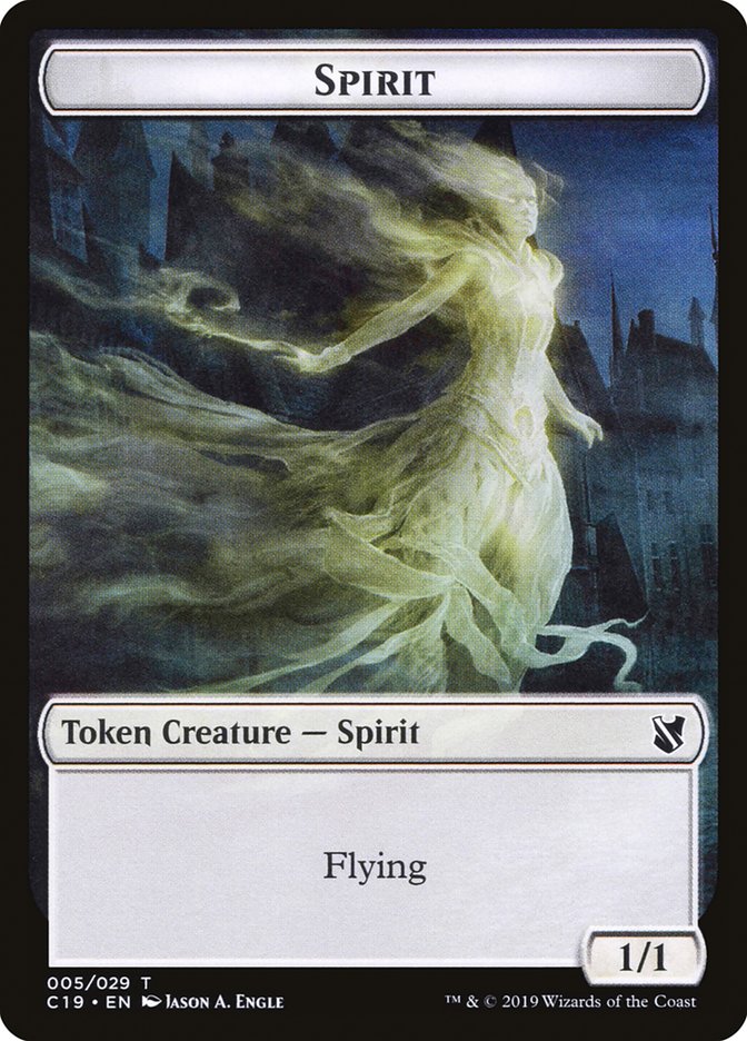 Spirit Token [Commander 2019 Tokens] | Yard's Games Ltd