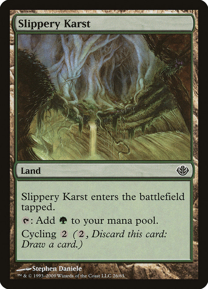 Slippery Karst [Duel Decks: Garruk vs. Liliana] | Yard's Games Ltd