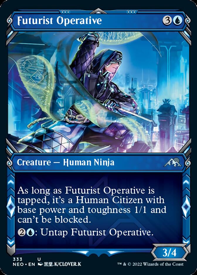 Futurist Operative (Showcase Ninja) [Kamigawa: Neon Dynasty] | Yard's Games Ltd