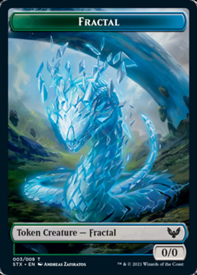 Fractal Token [Strixhaven: School of Mages Tokens] | Yard's Games Ltd